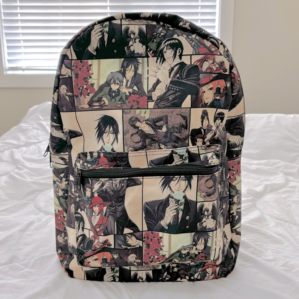 Black Butler large Anime Manga Allover Graphic Comic Print Backpack School Bag
